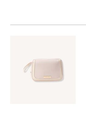 Blush Pink Makeup Organizer Pouch with Gold Nameplate nwt